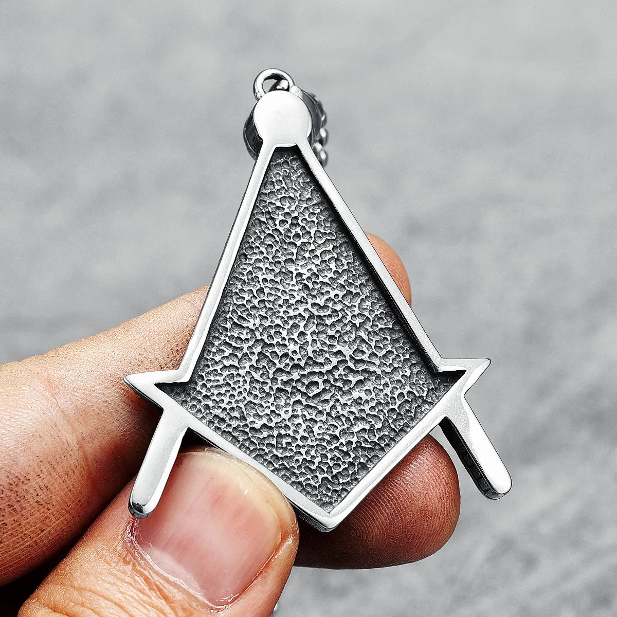 Masonic Eye Men Necklace Freemasonry 316L Stainless Steel Pendant Chain Religion Rock Punk Rap for Biker Rider Male Jewelry Gift