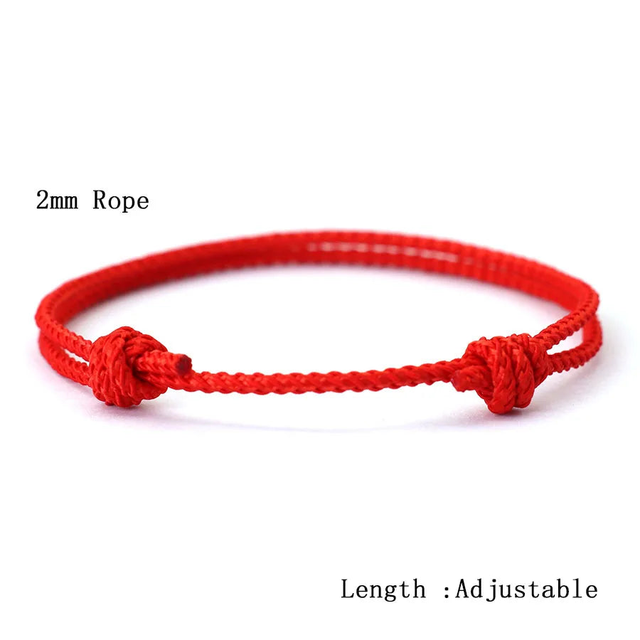 Handmade String Bracelet Unisex Sliding And Adjustable Thin Rope Braslet Friendship Jewelry Casual Versatile Accessories Joias