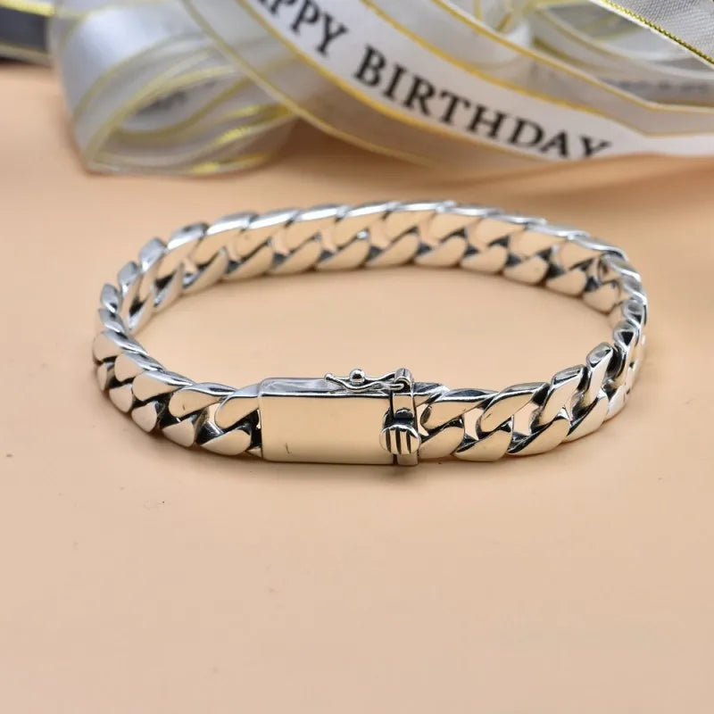 Kubanisches Armband aus Edelstahl, klassischer Freizeitschmuck für Männer, modischer Charm, Geschenk für den Freund