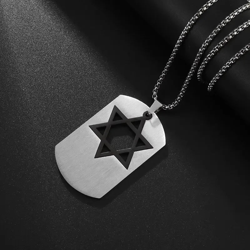 New Fashion Zircon Star of David Pendant Men Women Trend Charm Hexagonal Star Necklace Daily Casual Jewelry Gift