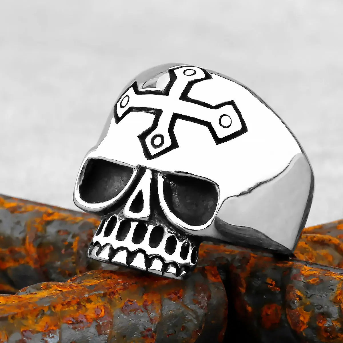 Gothic Punk Satanic Devil Skull/Animals Ring Vintage Steampunk Men's Stainless Steel Viking Ring Hiphop Motorcycle Biker Jewelry