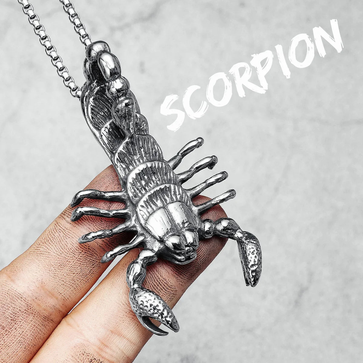 Collier Scorpion Roi des Sables en Acier Inoxydable 316L Rétro Hommes Pendentif Chaîne Rock Punk Fête pour Ami Homme Bijoux Cadeau En Gros