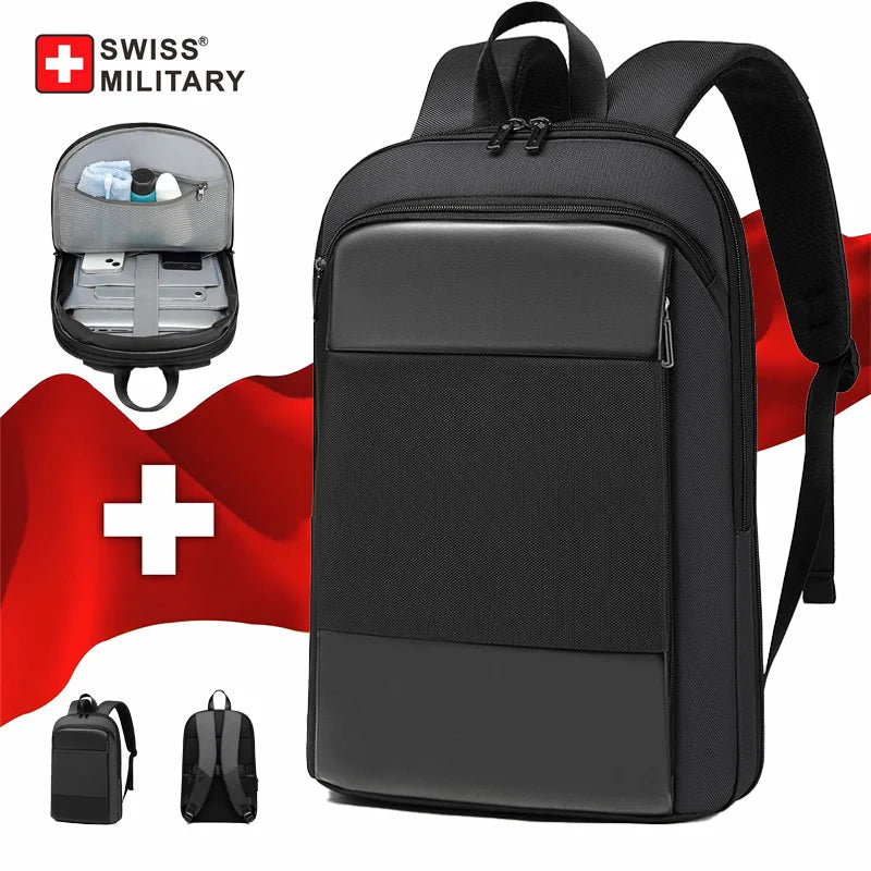 SWISS MILITARY 15.6 Inch Fashion Business Backpack School waterproof USB Large Capacity Bag mochilas BackPack Bag