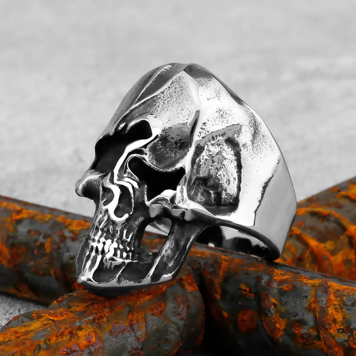 Gothic Punk Satanic Devil Skull/Animals Ring Vintage Steampunk Men's Stainless Steel Viking Ring Hiphop Motorcycle Biker Jewelry