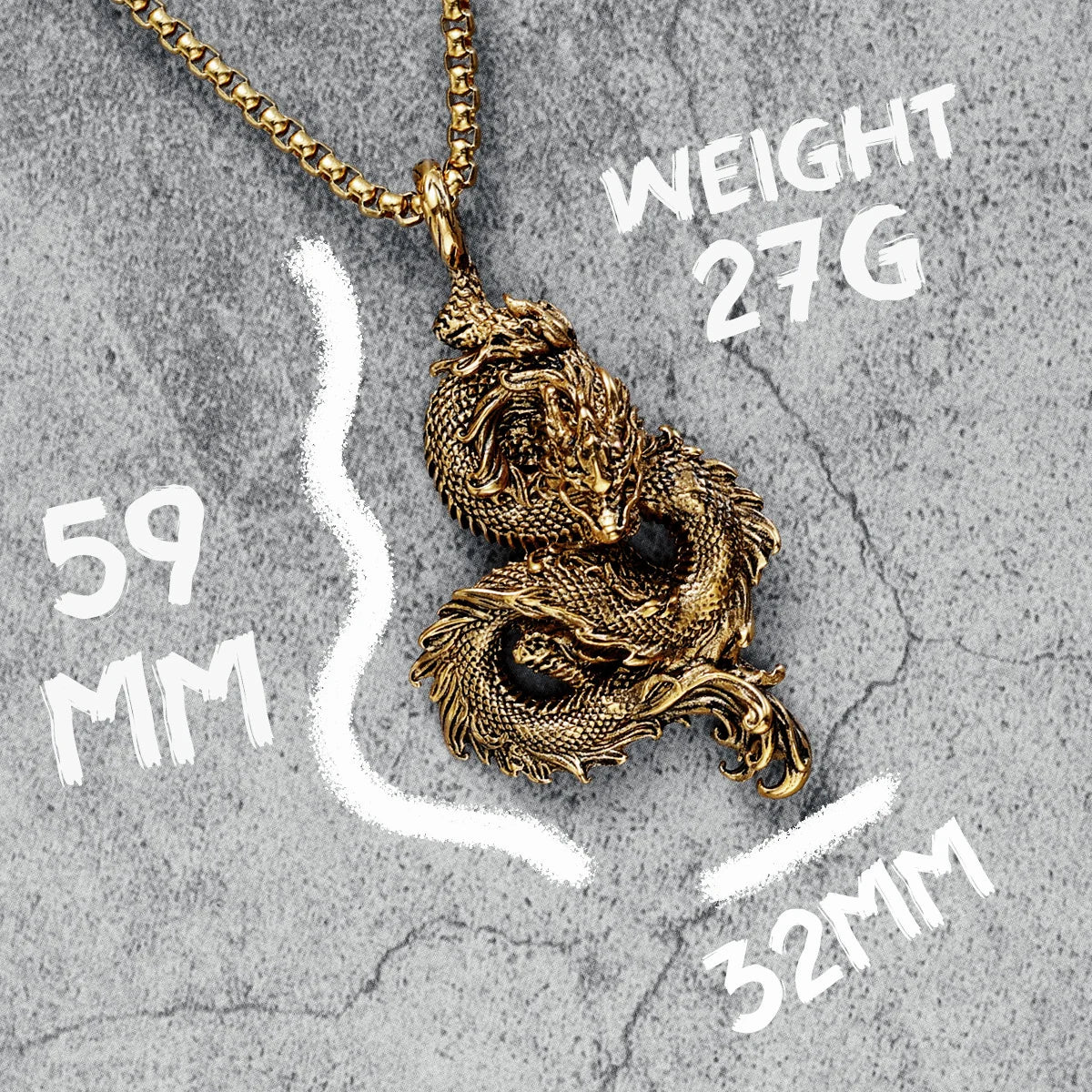 Flying Dragon Necklaces 316L Stainless Steel Retro China Loong Men Pendants Chain Rock Punk for Friend Male Jewelry Best Gift