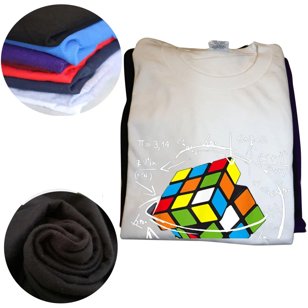 Camisetas divertidas y lindas de algodón con diseño de Rubik Rubix Rubics para profesores de matemáticas, ropa de calle, regalos de cumpleaños, camisetas de verano