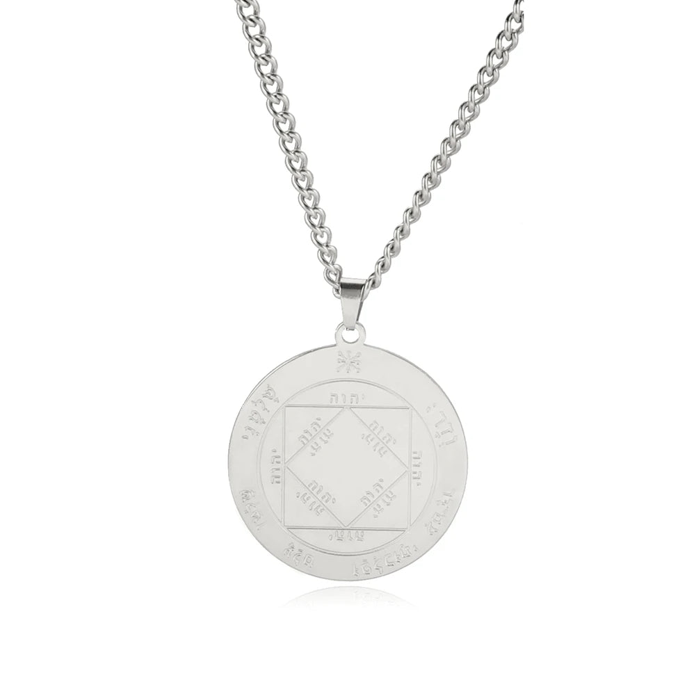 Key of Solomon Amulet Talisman Men Necklace First Second Fifth Seventh Pentacle Of The Jupiter Venus Mar Moon Necklaces Jewelry