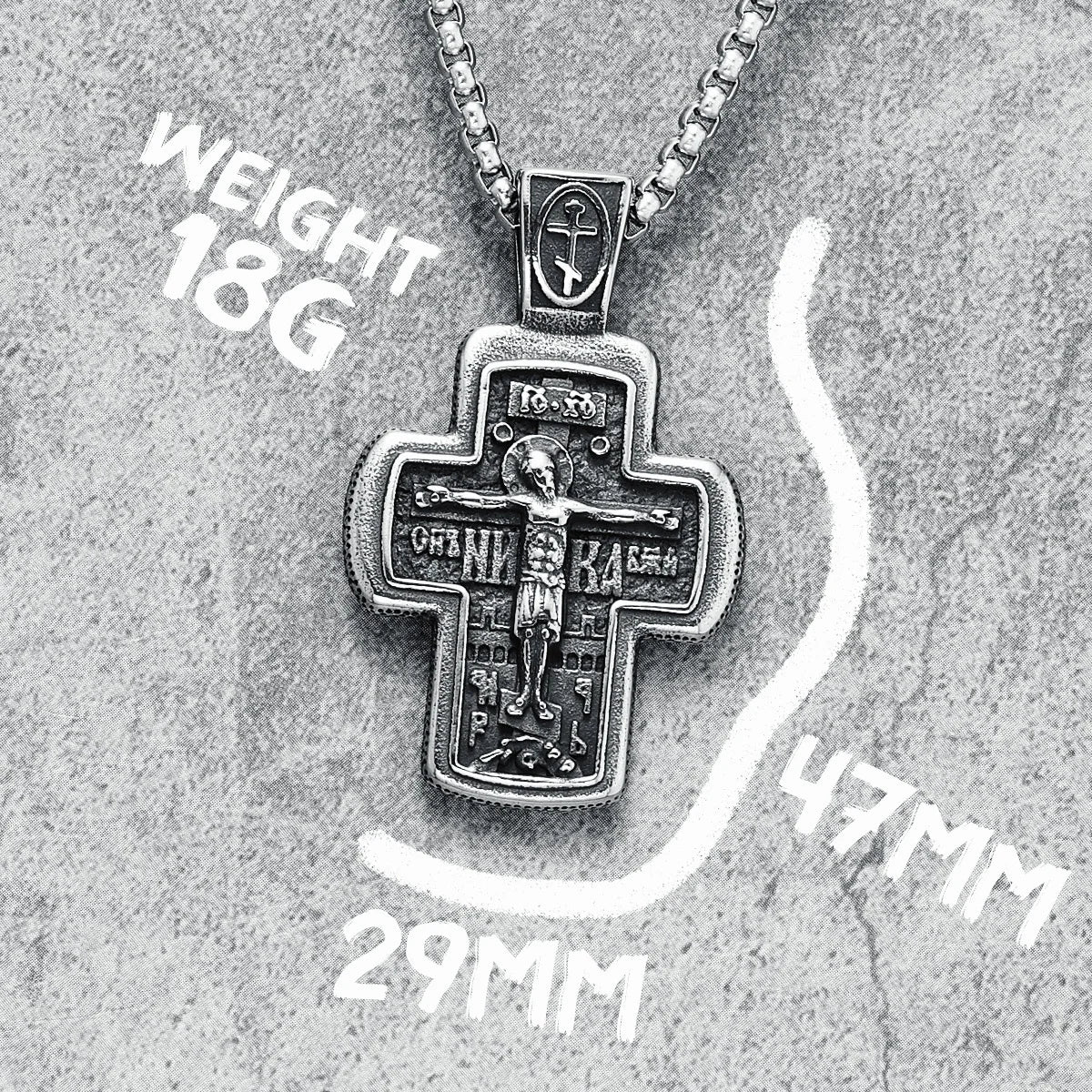 Jesus Cross Necklace Vintage Bible 316L Stainless Steel Men Pendant Retro Chain Religion for Male Jewelry Best Gift Dropshipping