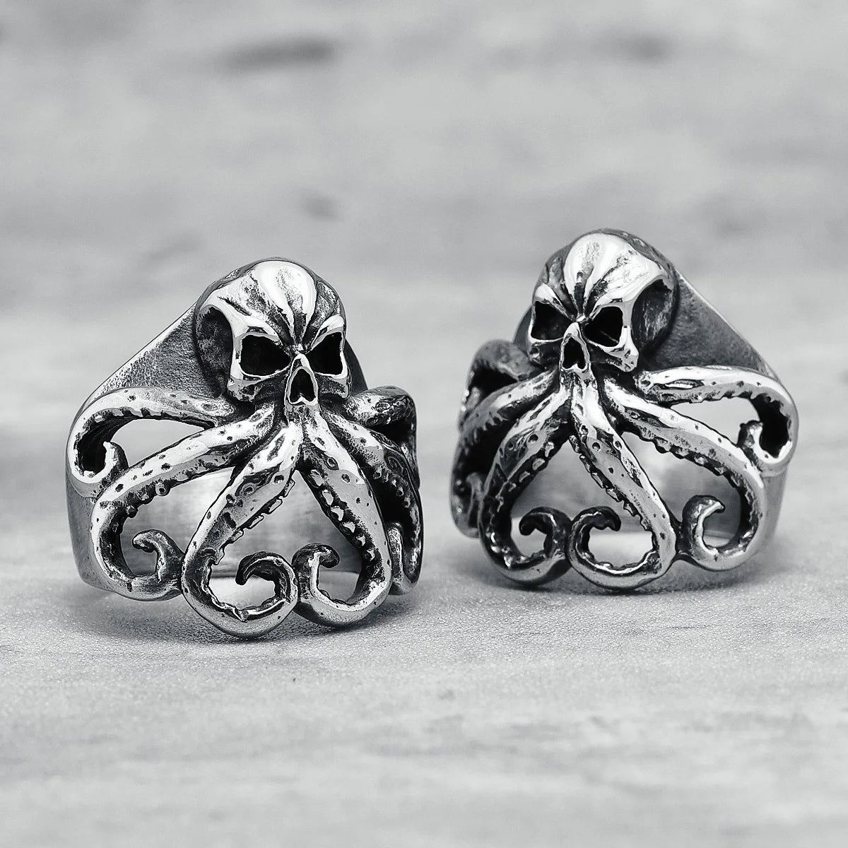 Octopus Captain Rings Top Quality Punk Rock 316L Stainless Steel Ring for Biker Rider Male Boyfriend Jewelry Best Gift Wholesale