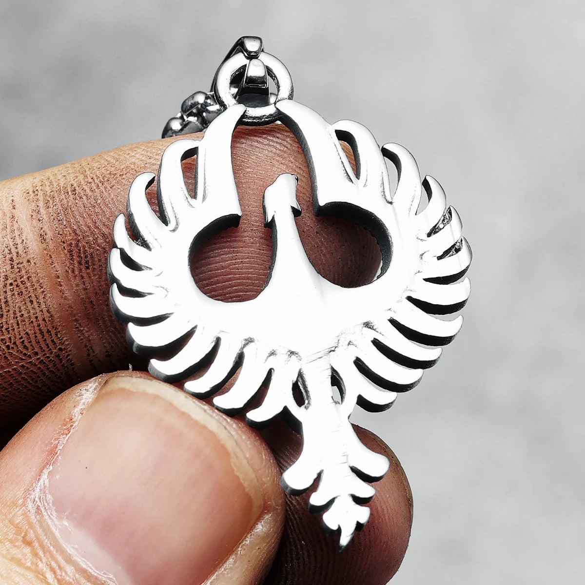 Phoenix Totem Pendants Runes Men Necklaces 316L Stainless Steel Amulet Chain Rock Punk for Friend Male Jewelry Gift Dropshipping