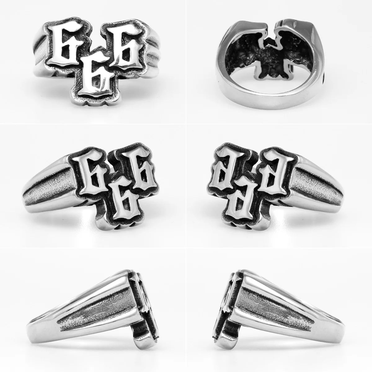 316L Stainless Steel Rings Simple Trible G Trendy Men Top Quality Ring for Friend Rider Biker Jewelry Unique Best Gift Wholesale