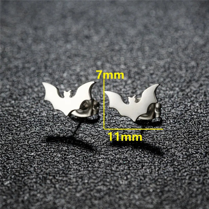 Cartoon Stainless Steel Stud Earrings Gingerbread Man Deer Spider Ghost Earings for Women Christmas Piercing Jewelry 2024