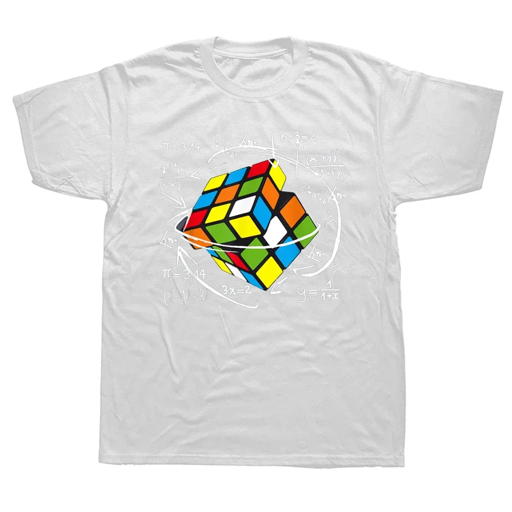 Camisetas divertidas y lindas de algodón con diseño de Rubik Rubix Rubics para profesores de matemáticas, ropa de calle, regalos de cumpleaños, camisetas de verano