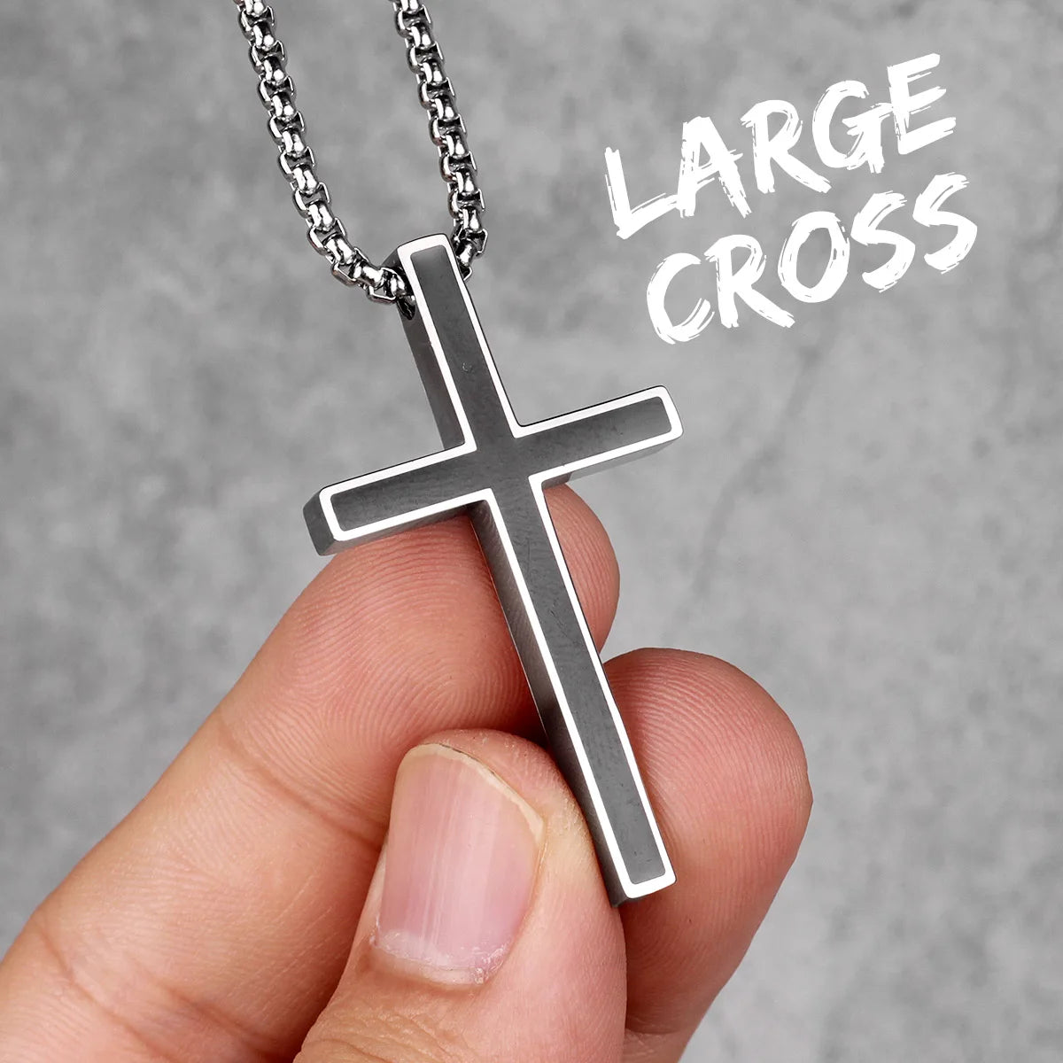 Religion Kreuz Halsketten 316L Edelstahl Männer Einfache Coole Kreuze Anhänger Kette Punk Rock Hiphop für Paar Schmuck Geschenk