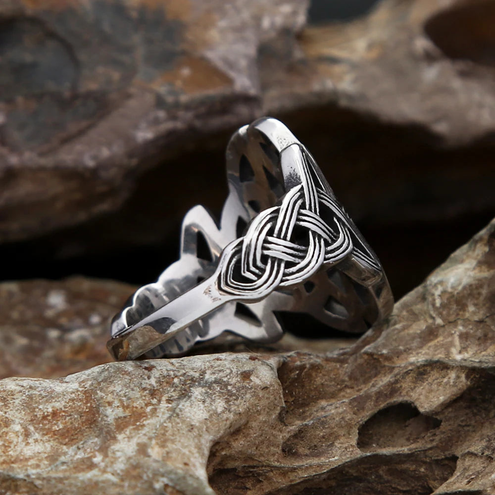 New Vintage Fashion Viking Celtic Knots Totem Rings For Men Women 316L Stainless Steel Nordic Amulet Jewelry Gifts Dropshipping