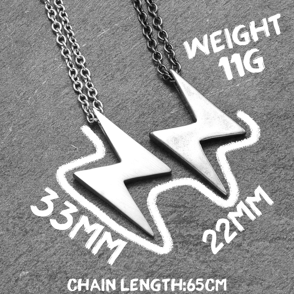 Lightning Necklace 316L Stainless Steel Hip Hop Men Pendant Chain Rock Punk Rap Street for Boyfriend Male Jewelry Gift Wholesale