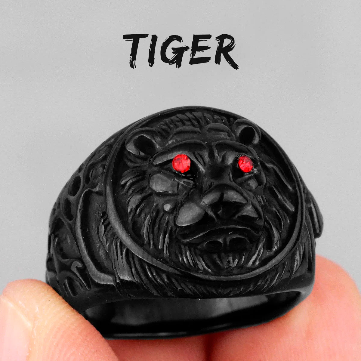 Bague léopard en acier inoxydable pour homme, anneau jaguar, animal sauvage, punk rock, bijoux de fête, accessoires d'halloween, cadeau, vente en gros