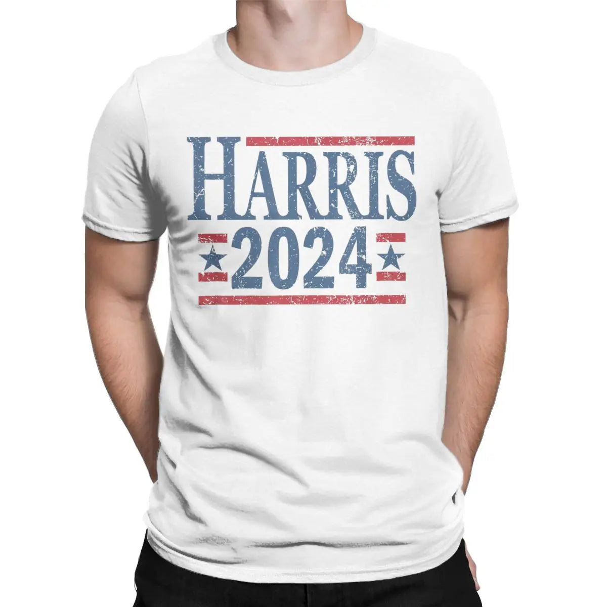 Vintage Kamala Harris 2024 T Shirts Men Cotton Novelty T-Shirts Crew Neck Joe Biden Tee Shirt Short Sleeve merchandise Summer