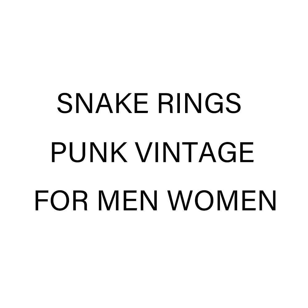 PUNK VINTAGE SCHLANGENRINGE FÜR MÄNNER FRAUEN