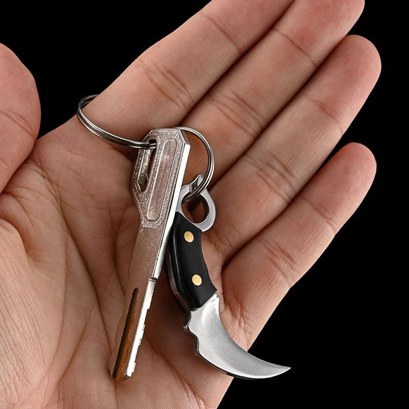 1pcs Mini Claw Knife EDC Stainless steel Blade Pocket Keychain Outdoor Tool Open Express Pocket Knife Pendant Gift Accessories