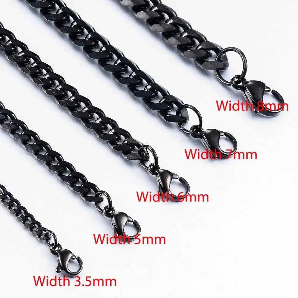 Hot Selling Men Stainless Steel Cuban Chain Fashion Customizable Necklace Jewelry