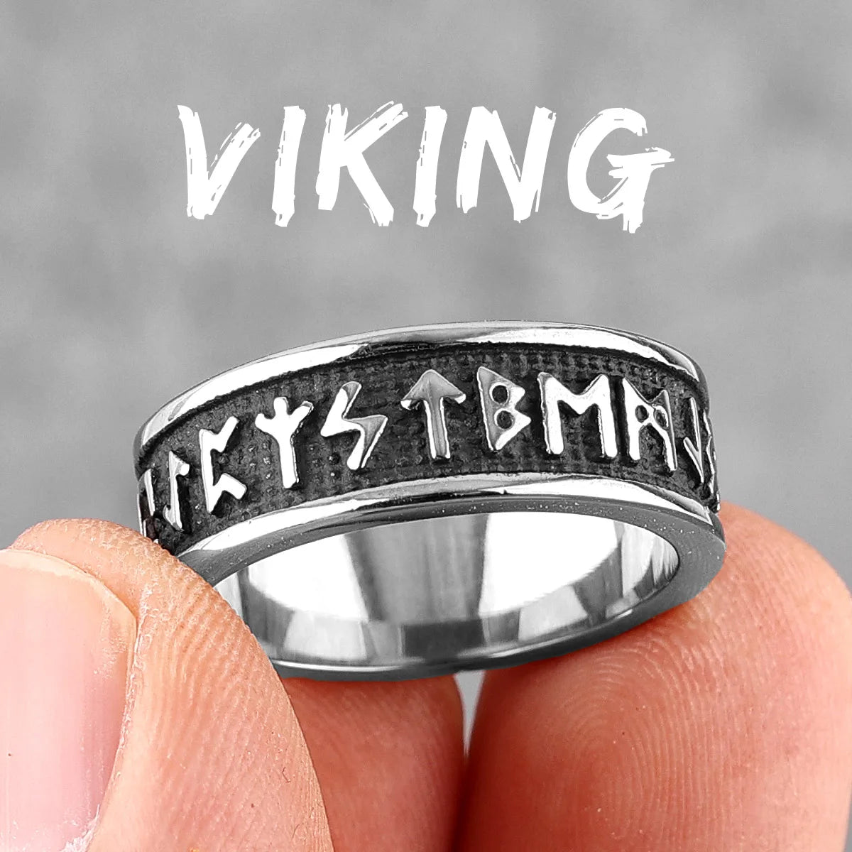 Anillos de acero inoxidable vintage con diseño de runas vikingas nórdicas y nudos celtas para hombre y mujer, joyería punk para motociclistas, regalo creativo al por mayor