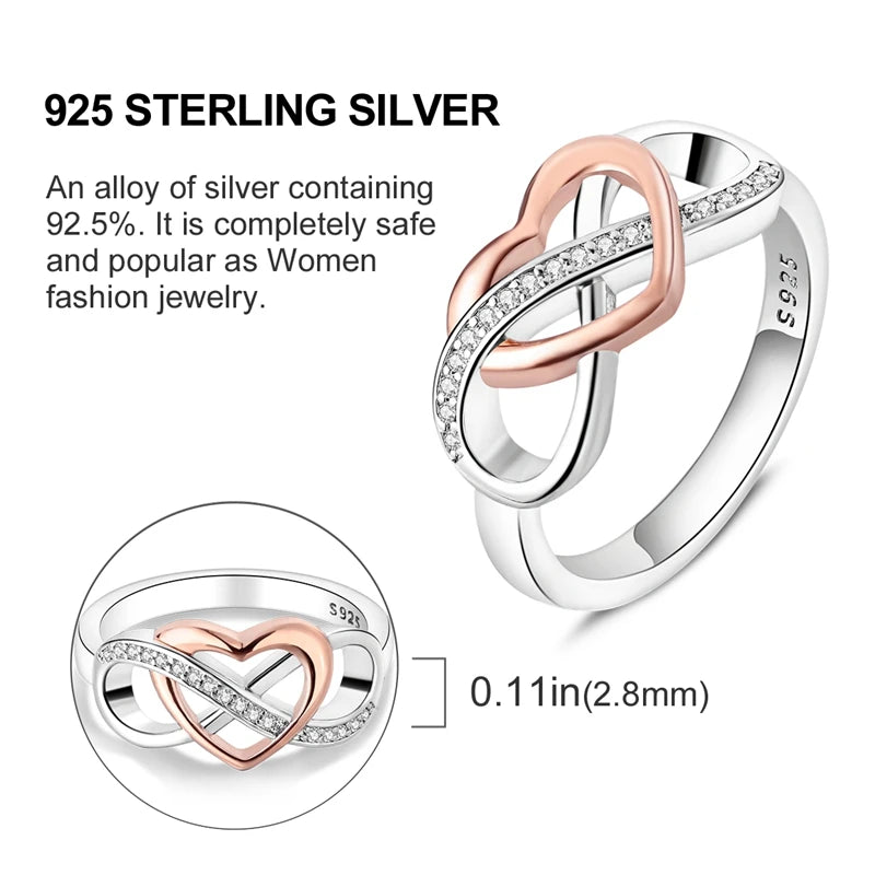 925 Sterling Silver Rings Original Design Blue Zircon Star Moon Finger Rings For Women High Quality Wedding Jewelry Gift