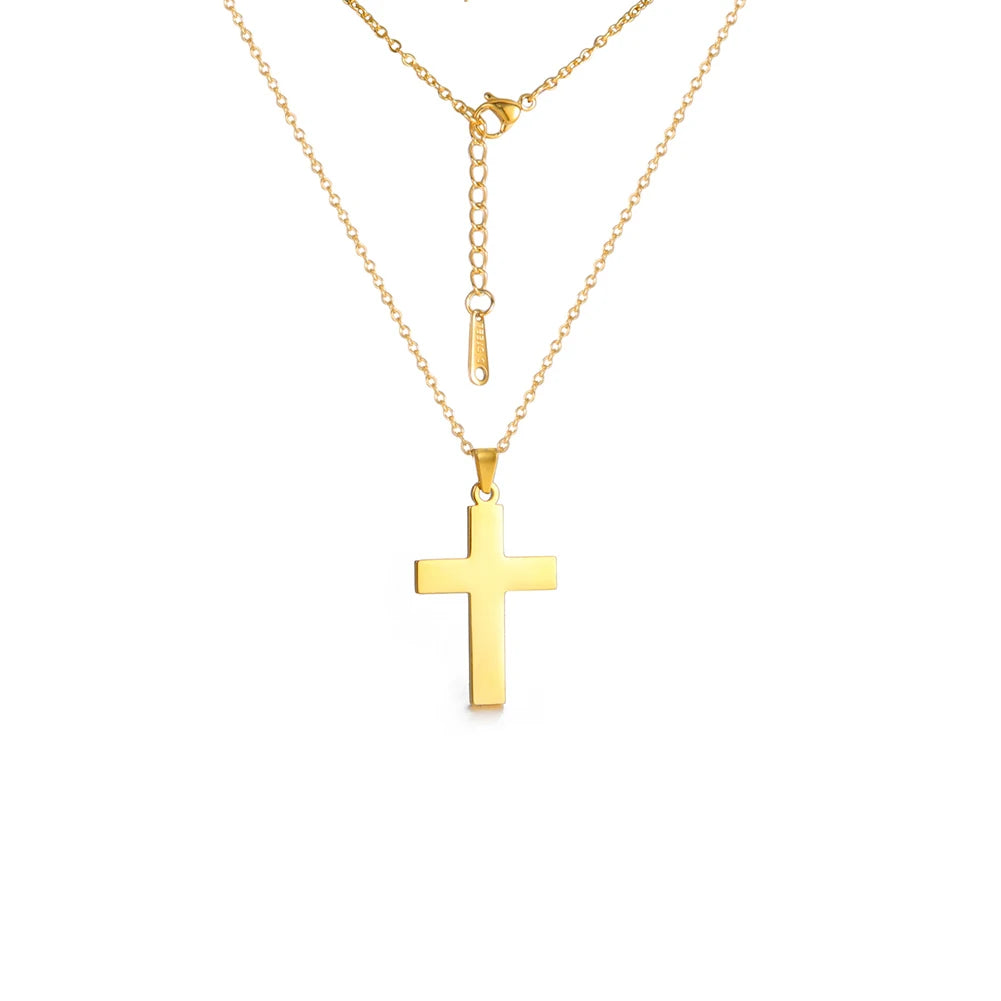 Fashion Harajuku Vintage Cross Drop Long Chain Necklace for Men and Women Personality Party Hip Hop Punk streetwear Jewelry Gift