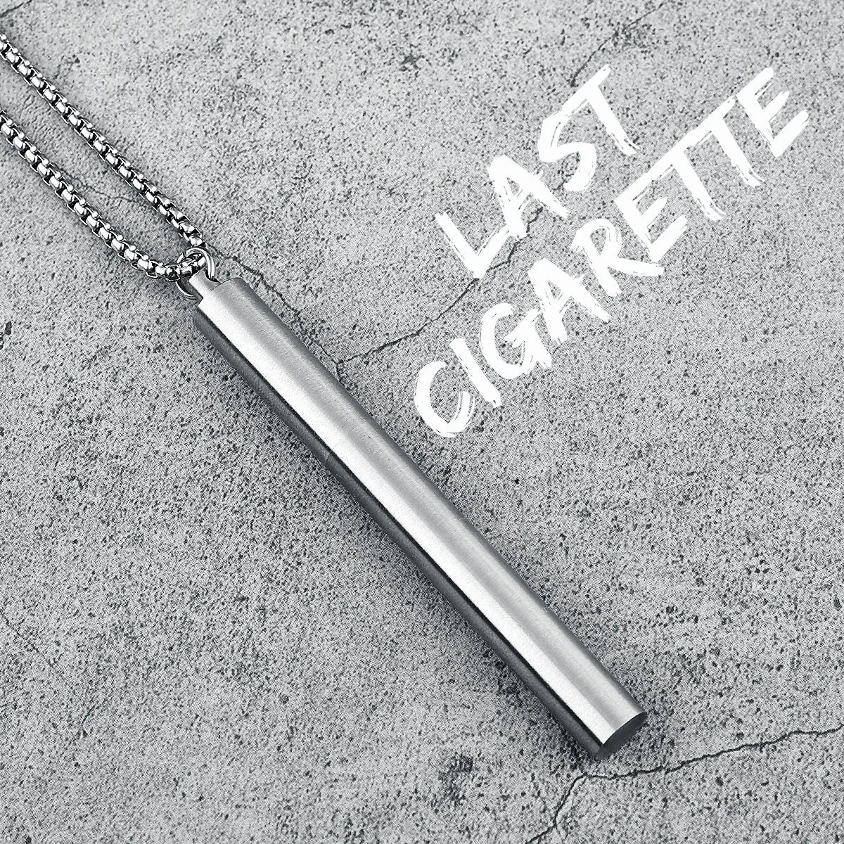 One Last Cigarette Necklaces 316L Stainless Steel Men Pendants Case Chain Funky Punk for Boyfriend Male Jewelry Gift Wholesale