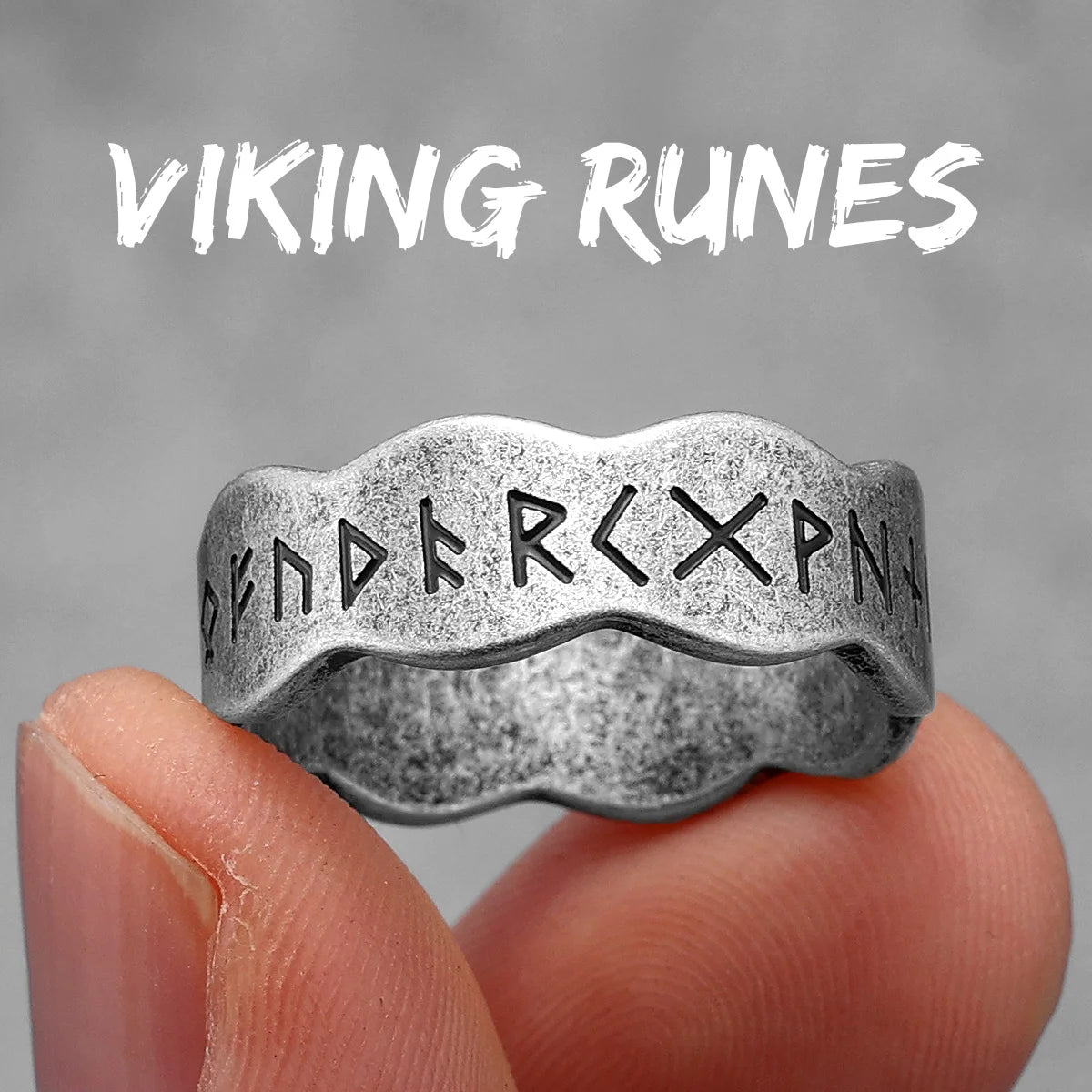 Anillos de acero inoxidable vintage con diseño de runas vikingas nórdicas y nudos celtas para hombre y mujer, joyería punk para motociclistas, regalo creativo al por mayor