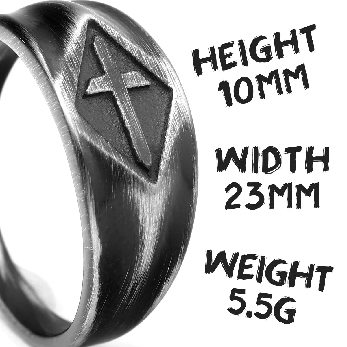 Bague rétro en acier inoxydable 316L pour homme, anneau simple, punk rock, rap, religion, pour cavalier, petit ami, bijoux, meilleur cadeau de Noël