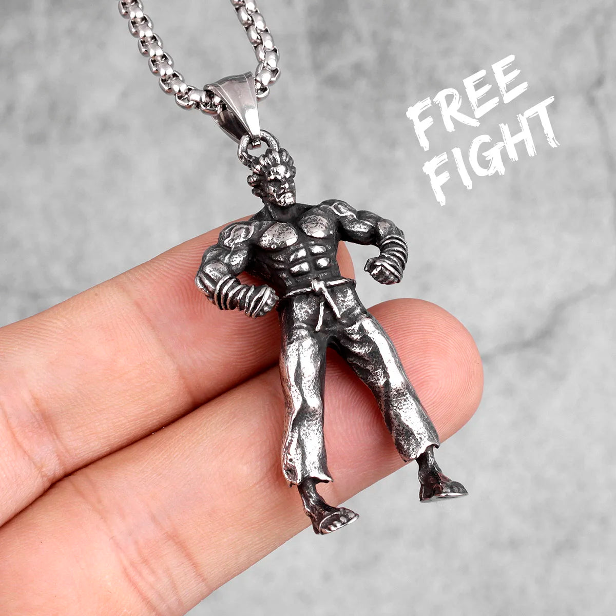 Fitness Gym Men Necklace Bodybuilding Boxing Gloves 316L Stainless Steel Pendant Tough Guy Chain for Boyfriend Male Jewelry Gift