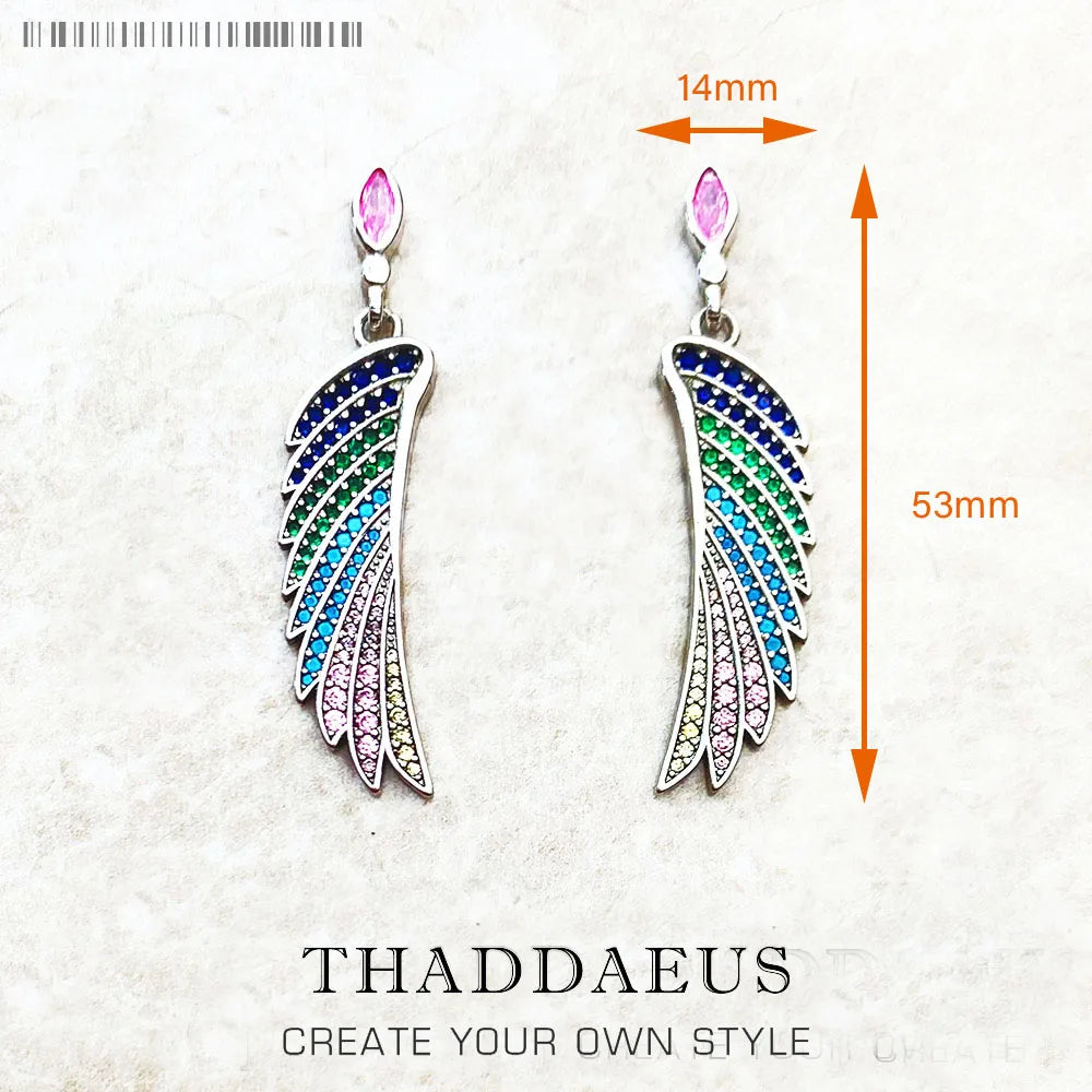 Drop Earrings Scarab Motif Water Star Wings Fine Jewelry Vintage For Women Autumn New Lucky Gift Solid 925 Sterling Silver