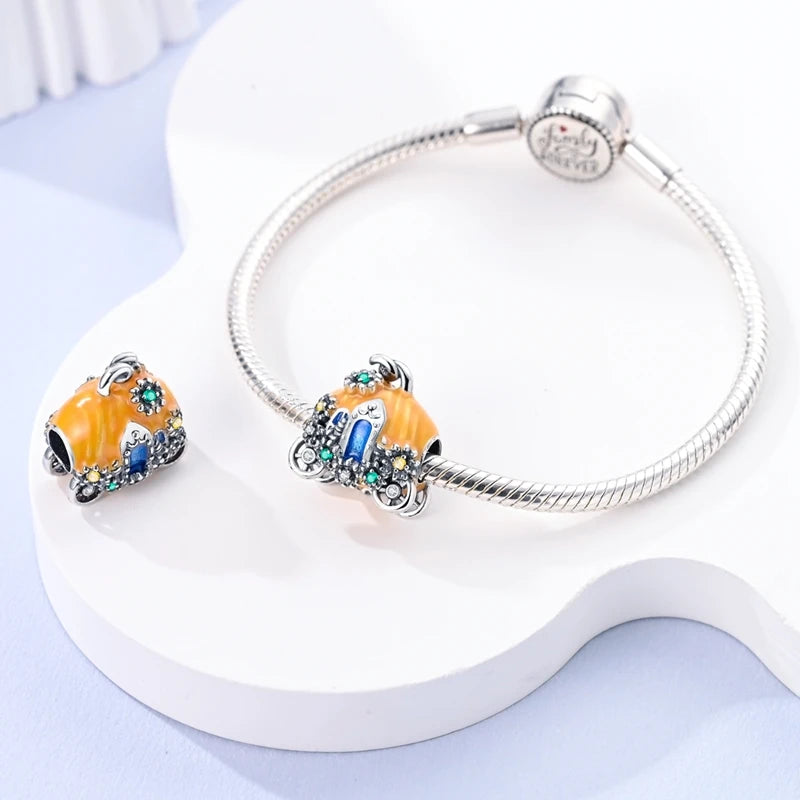 New 925 Sterling Silver Firefly Cat Animal Series Positioning Buckle DIY Fine beads Fit Original Pandora Charm Bracelet Jewelry