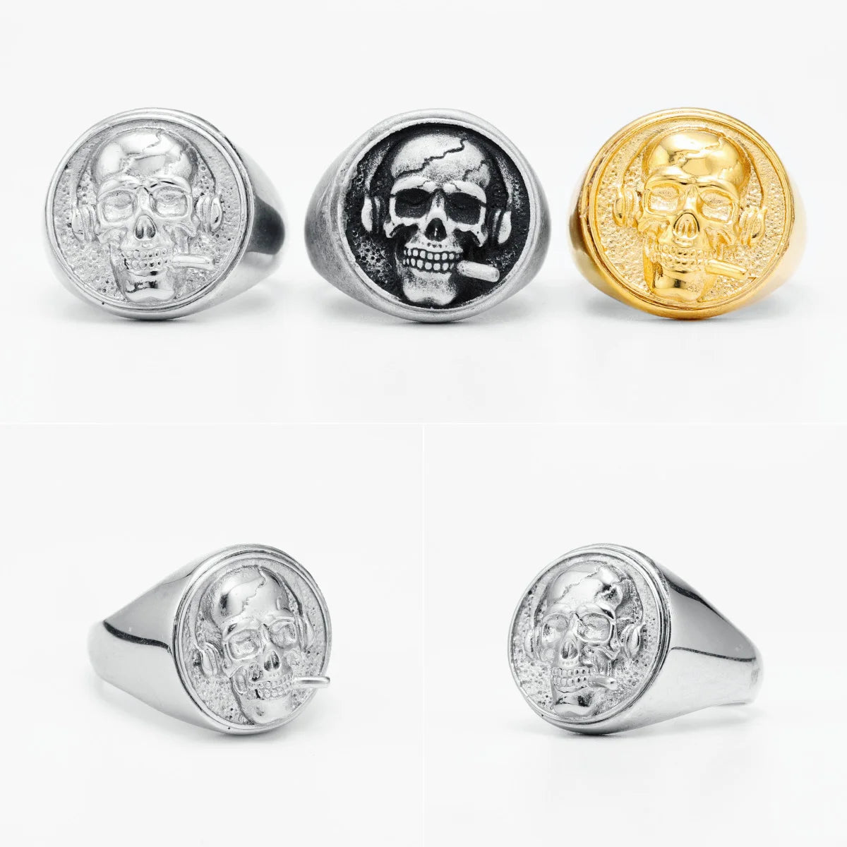 Bagues pour fumeurs en acier inoxydable 316L pour hommes, bague de soldat punk rock rap fête pour motard homme petit ami bijoux meilleur cadeau livraison directe