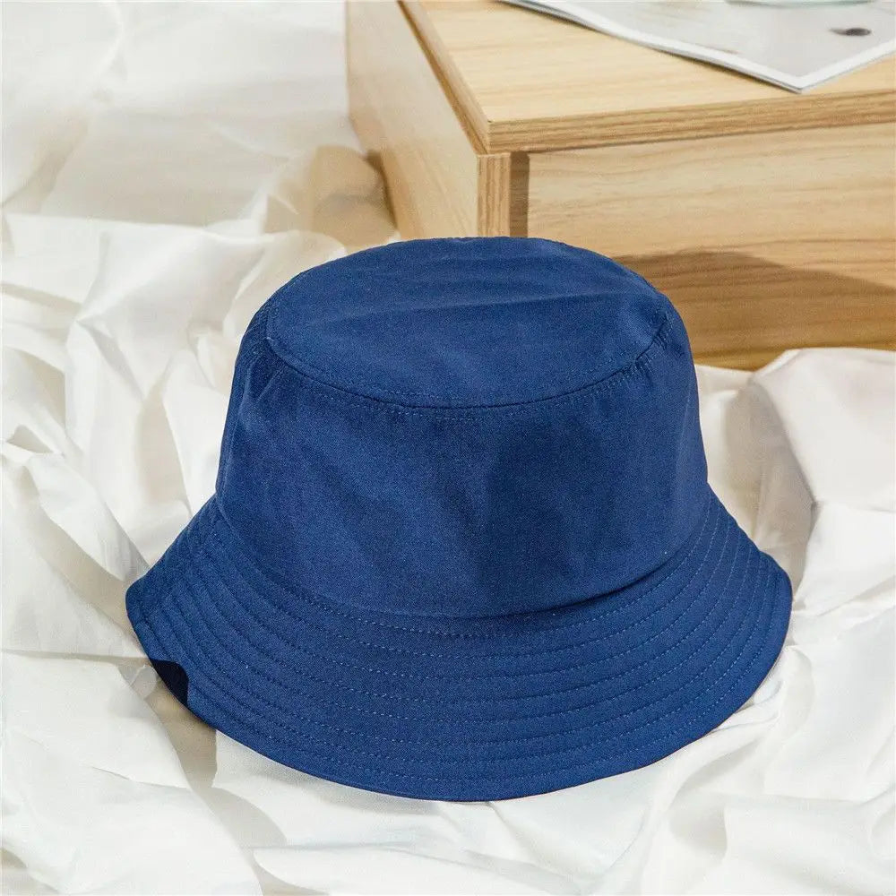 Chapeau de seau pliable d'été en coton unisexe pour femmes, chapeau de protection solaire d'extérieur, casquette de chasse de pêche de couleur pure, chapeau de bassin pour hommes, casquette de plage