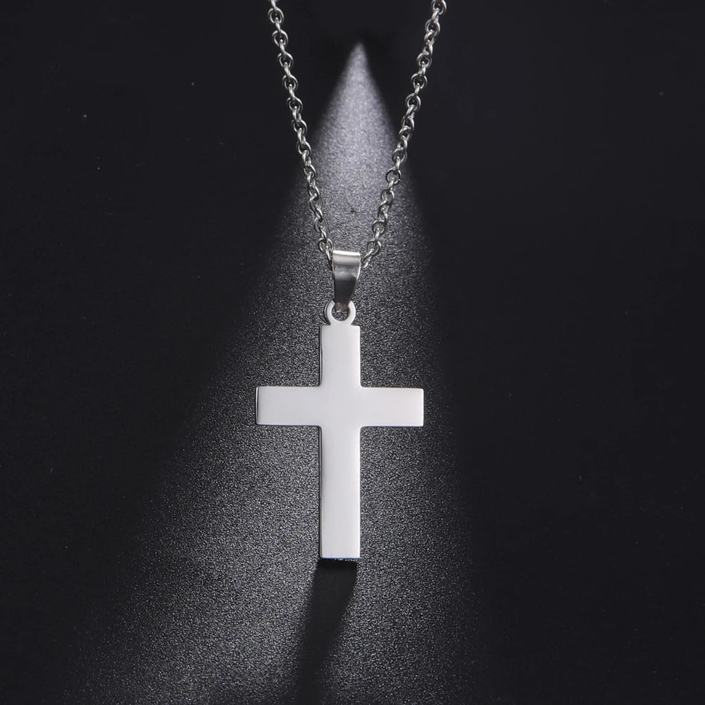 Fashion Harajuku Vintage Cross Drop Long Chain Necklace for Men and Women Personality Party Hip Hop Punk streetwear Jewelry Gift