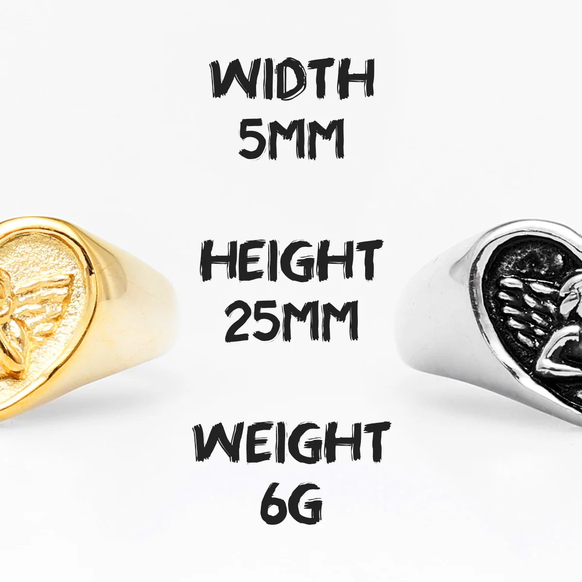 Cute Cupid Unisex Rings Heart Shape 316L Stainless Steel Ring Kawaii for Men Women Couple Friends Fashion Jewelry Best Gift