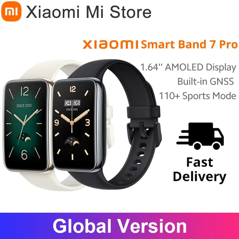 [Fast Delivery]Global Version Xiaomi Smart Band 7 Pro Bracelet 1.64" AMOLED Screen GPS Blood Oxygen Waterproof 12Days Battery