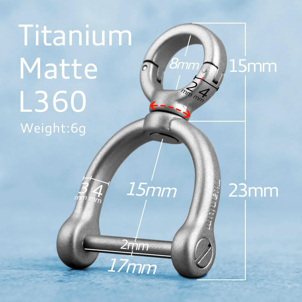 Luxury Titanium Car Keyring Horseshoe Buckle Lightweight Baked Color Keychain for Key Ring Holder EDC Tool Top Quality Best Gift