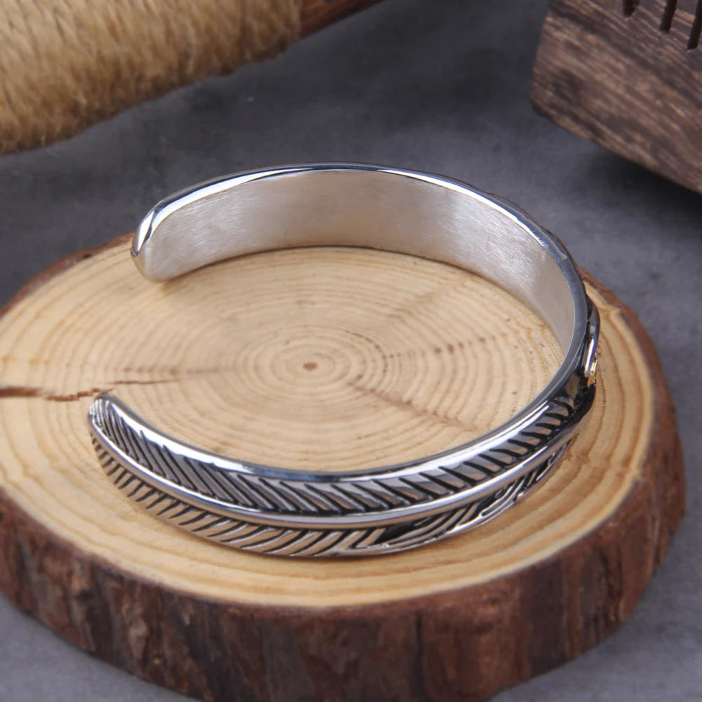 Vintage Bangle Cuff Bracelet For Men Women Cuff Bracelet Retro Viking Titanium Steel Casual Old Fashion Jewelry Pulseira