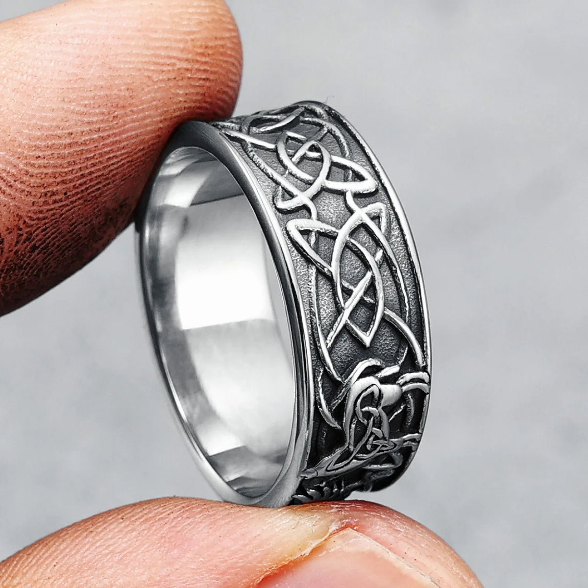 Phoenix Totem Ring 316L Stainless Steel Men Auspicious Rings Trendy for Biker Male Friend Jewelry Creative Gift Dropshipping