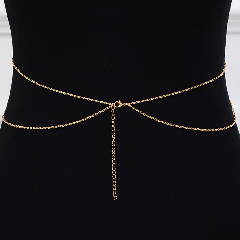 Sexy Chest Chain Bra Bikini Belly Waist Chain for Women Girls Cross Female Suit Beach Harness Necklace Breast Body Chain Jewelry