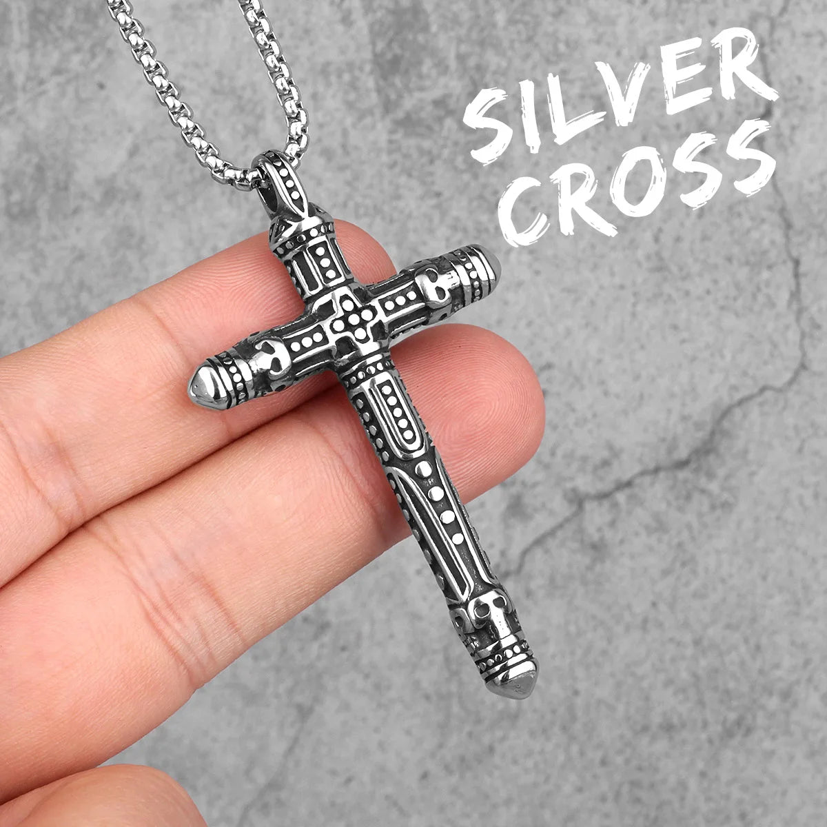 Religion Kreuz Halsketten 316L Edelstahl Männer Einfache Coole Kreuze Anhänger Kette Punk Rock Hiphop für Paar Schmuck Geschenk