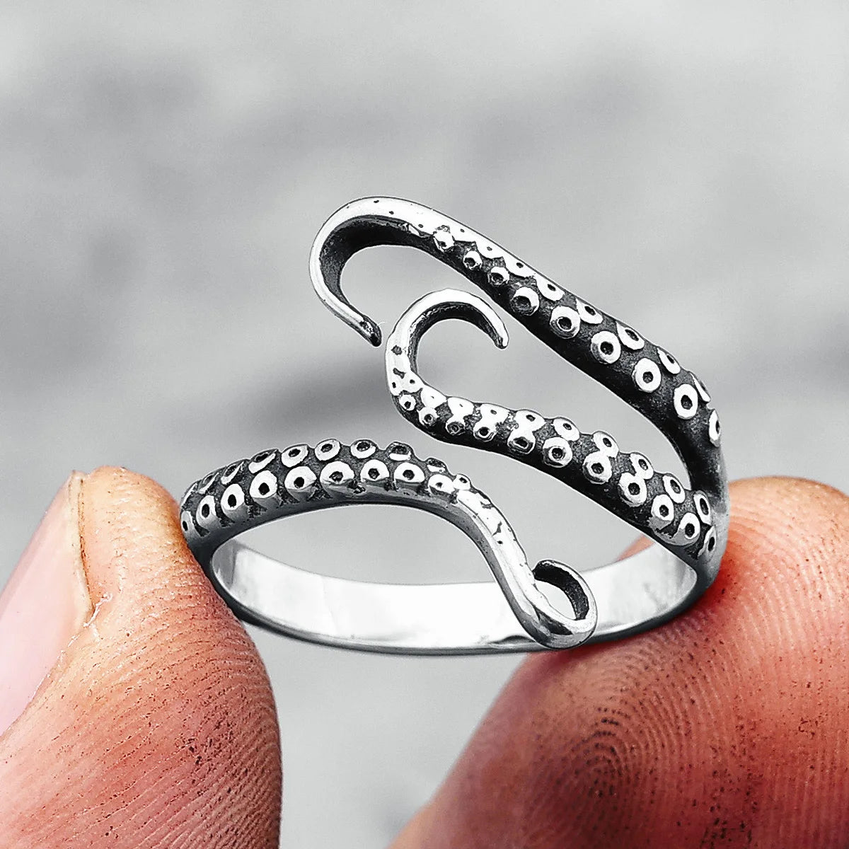 Octopus Tentacles Rings Simple High Quality Trendy 316L Stainless Steel for Friend Couple Jewelry Unisex Best Gift Wholesale