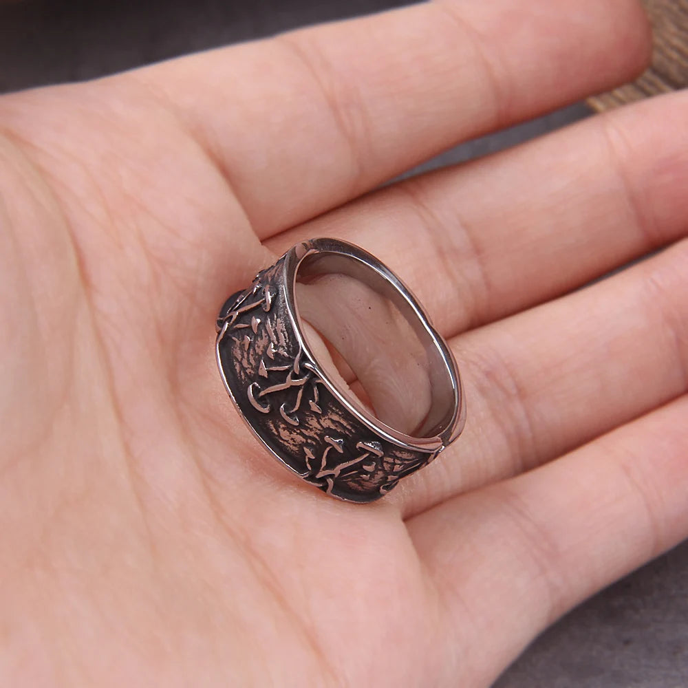 Fashion Style Stainless Steel Mushroom Ring Fashion Men And Women Retro Punk Hip Hop Jewelry Ring For Man Wholesale