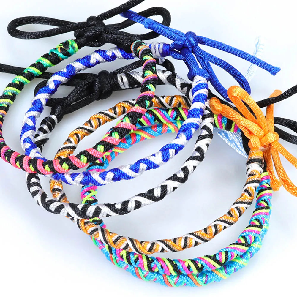 10/20Pcs/Set Bohemian Woven Handmade Rope Ethnic Adjustable Mixed Friendship Bracelet For Men Women Tassel Wristband