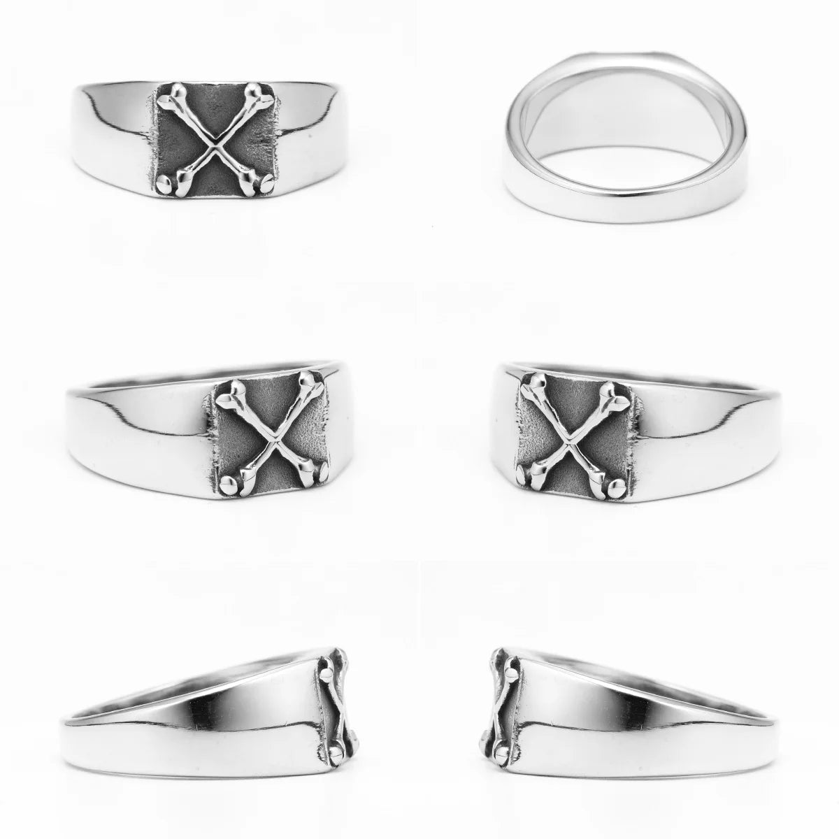 Skelett Ringe 316L Edelstahl Gothic Retro Schädel Männer Ring Rock Punk Party für Biker Reiter Freund Schmuck Geschenk Großhandel