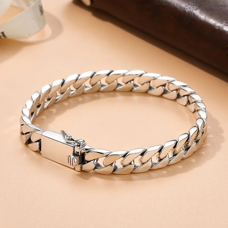 Kubanisches Armband aus Edelstahl, klassischer Freizeitschmuck für Männer, modischer Charm, Geschenk für den Freund