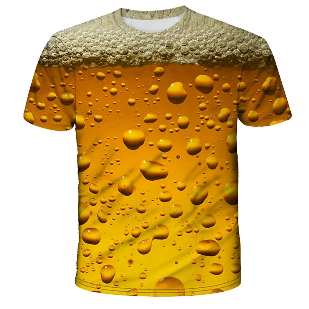 2023 Men'S T-Shirt 3d Printed Beer T Shirt For Men Funny Men'S Shirt Casual Summer Streetwear Unisex Tshirt Top Men'S Clothing